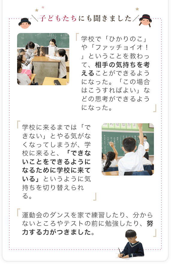 子どもたちにも聞きました